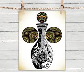 Vase of Life - Poster Print 8x10 - of Fine Art Illustration for Your Wall Decor