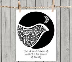 Bird In Disguise Nature Quote - Poster Print 8x10 - of Fine Art Illustration for Your Wall Decor