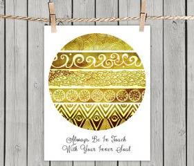 Tribal Evolution Quote Yellow - Poster Print 8x10 - of Fine Art illustration for Your Wall Decor